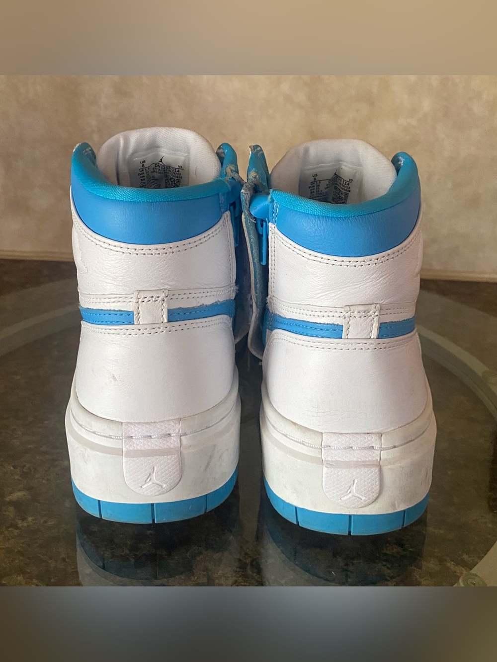 Nike Air Jordan 1 Elevate High White Dark Powder Blue Women’s 8 - Picture 4 of 8